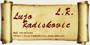 Lujo Radišković vizit kartica